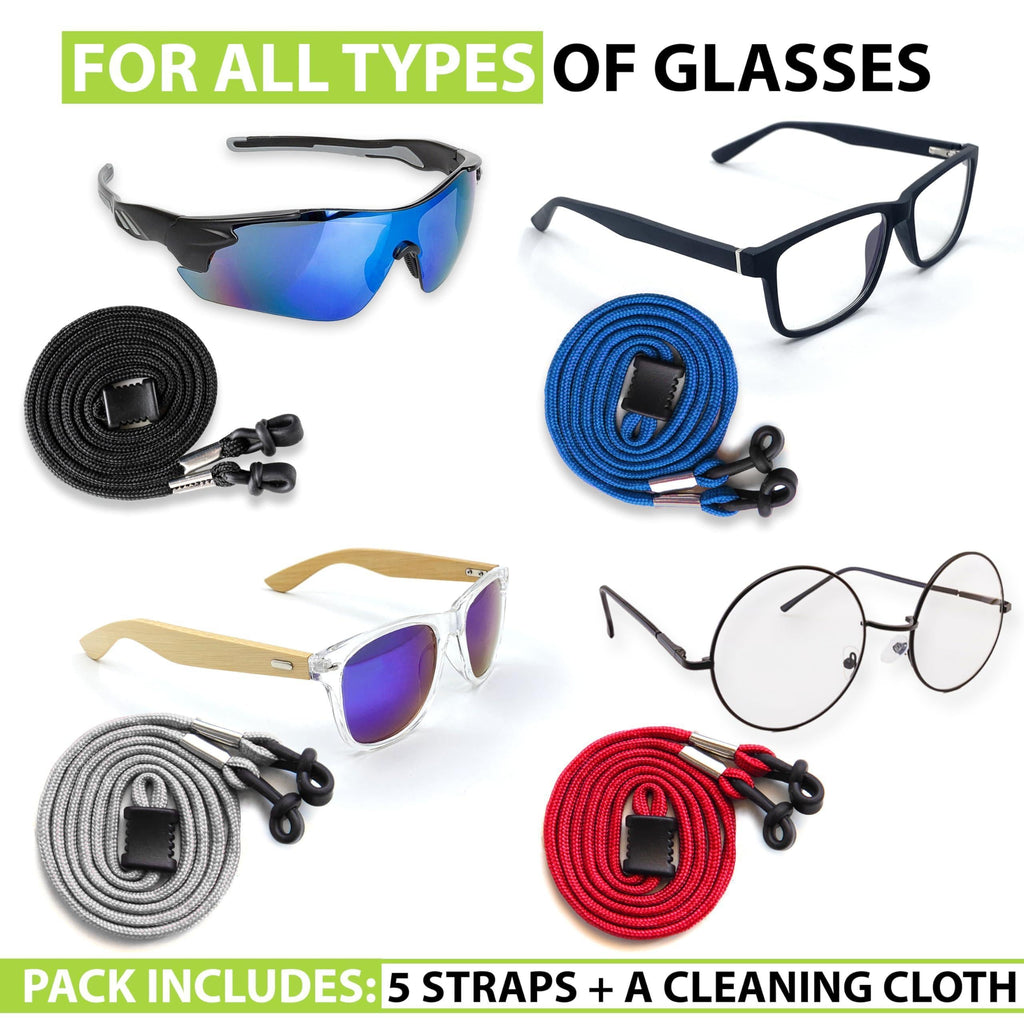 Eyeglasses String Holder Strap Cord Glasses Chain 5 Pcs for Men Women Lanyard