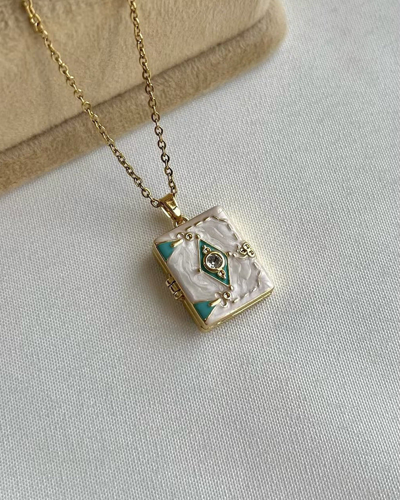 Personality Trend Retro Painted Necklace Pendant