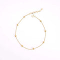 S925 Sterling Silver 14K Gold plated Minimalist Anklet For Women