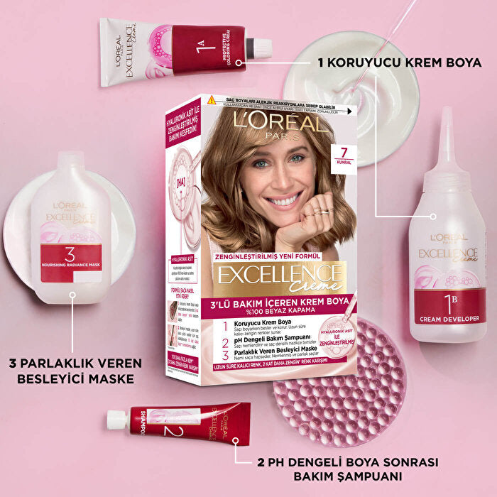L'Oréal Paris Excellence Crème Hair Color 5 Brown - 100% Gray Coverage | Rich Color
