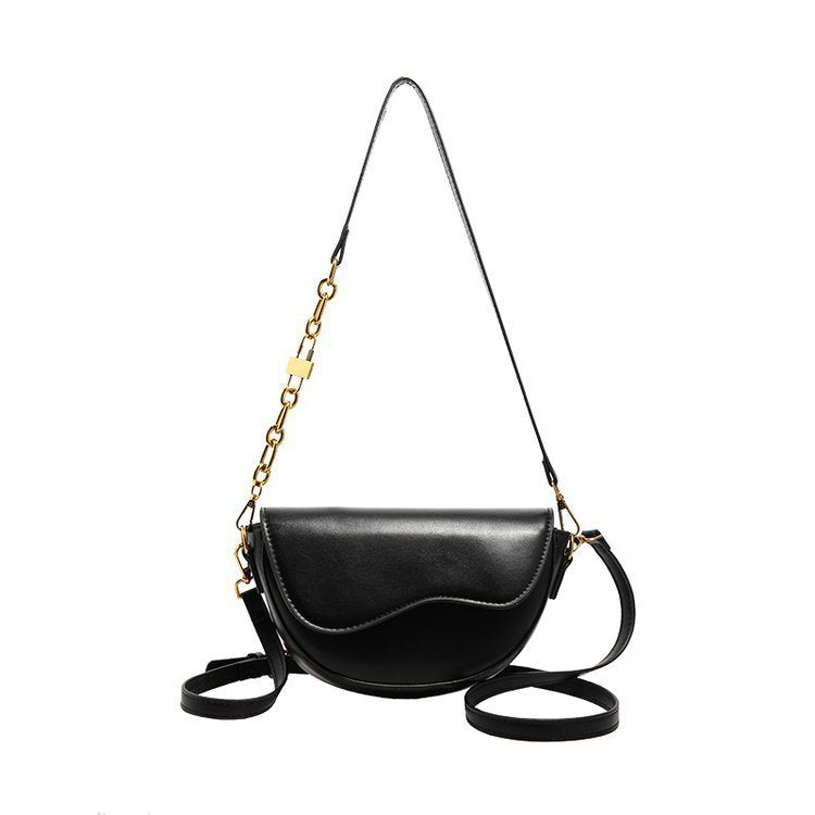 Minimalist Small Square Shoulder Bag Saddle
