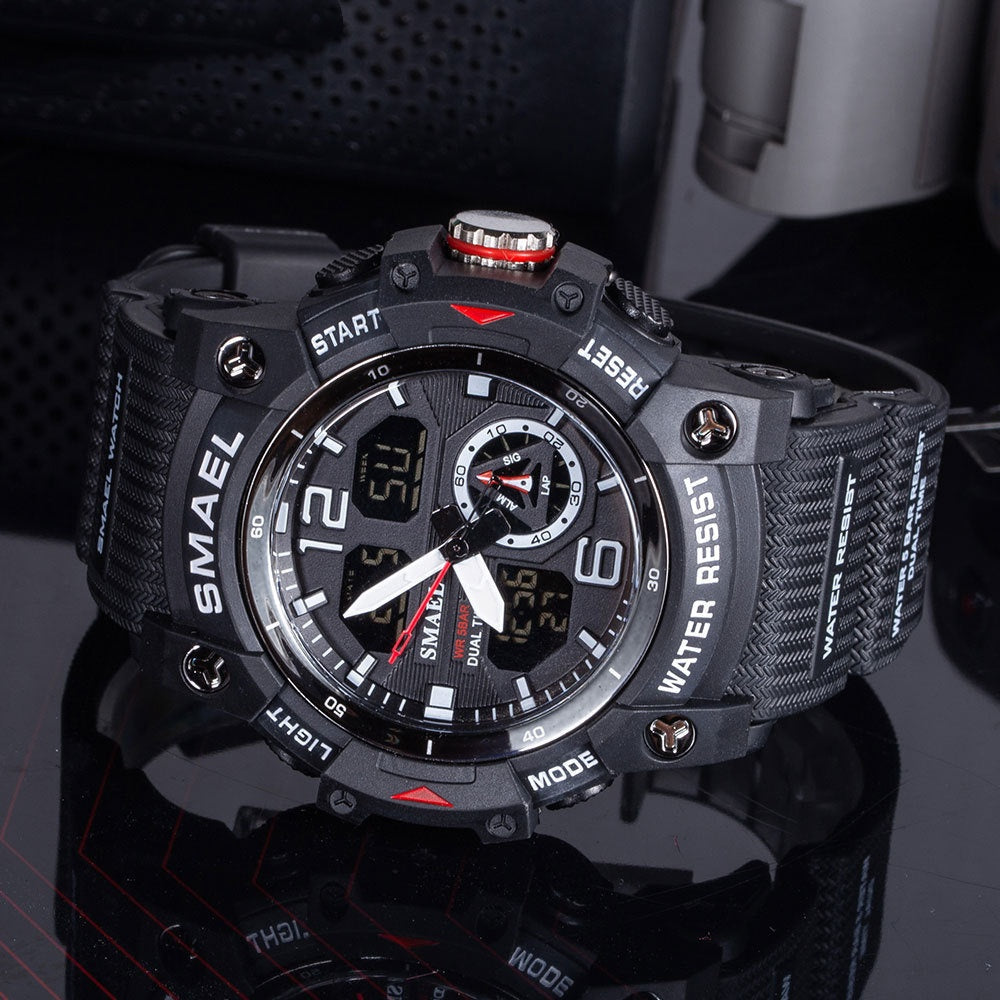 Mens Outdoor Transparent Watch With A Cool Dual-display Design