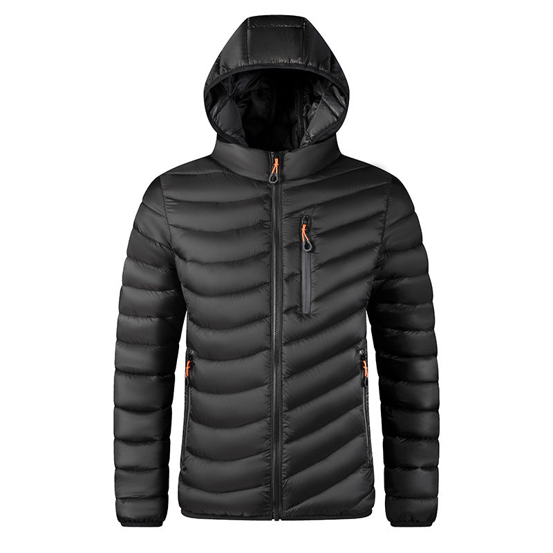 Plus-size Cotton-padded Coat With A Detachable Hood