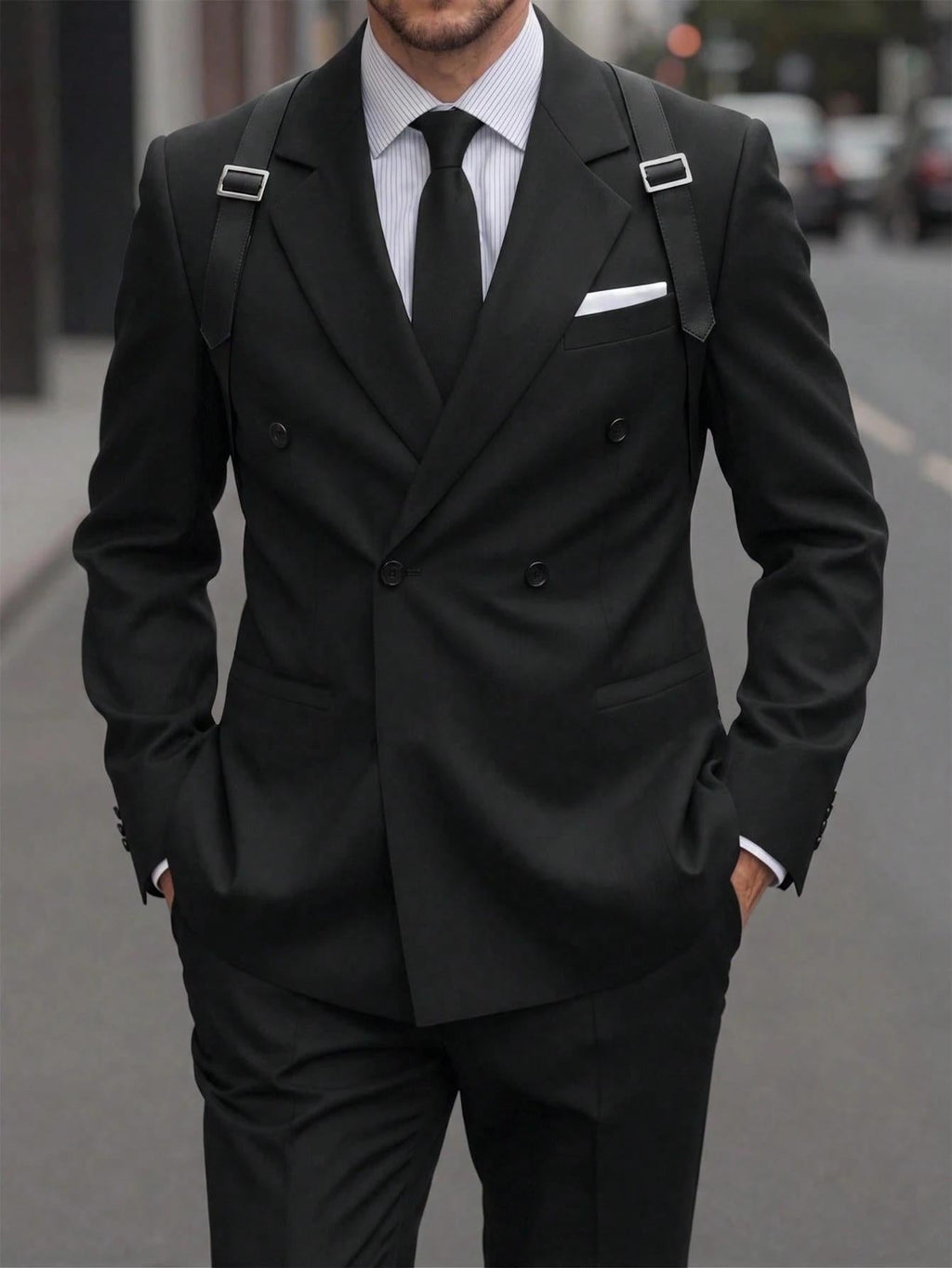 Mens Light-business Single-breasted Suit Jacket