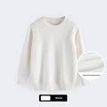 Childrens Fleece-lined White Sweater Mid-length For Fall And Winter