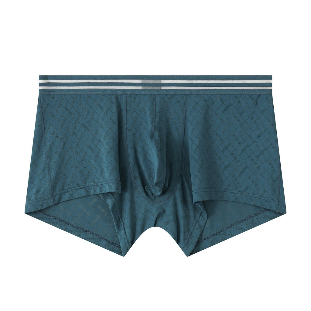 Mens Ice-silk Boxer Briefs Breathable And Cool-feel For Sports