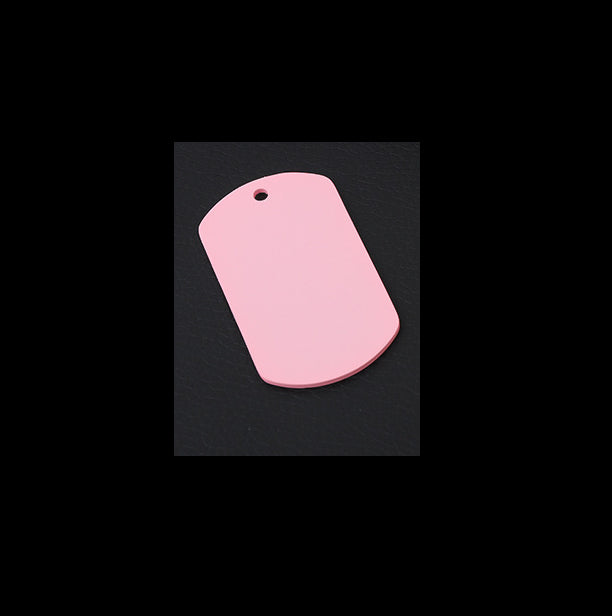 Stainless Steel Hang Tag Colored String Spray Paint Pet Dog Brand Dog Tag Color DIY Accessories