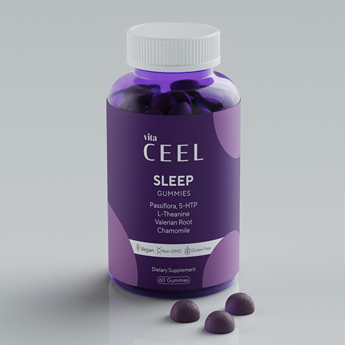 Vita Ceel Vegan Gummies: Natural Herbal with Passiflora, L-Theanine & Chamomile - Non-Habit Forming
