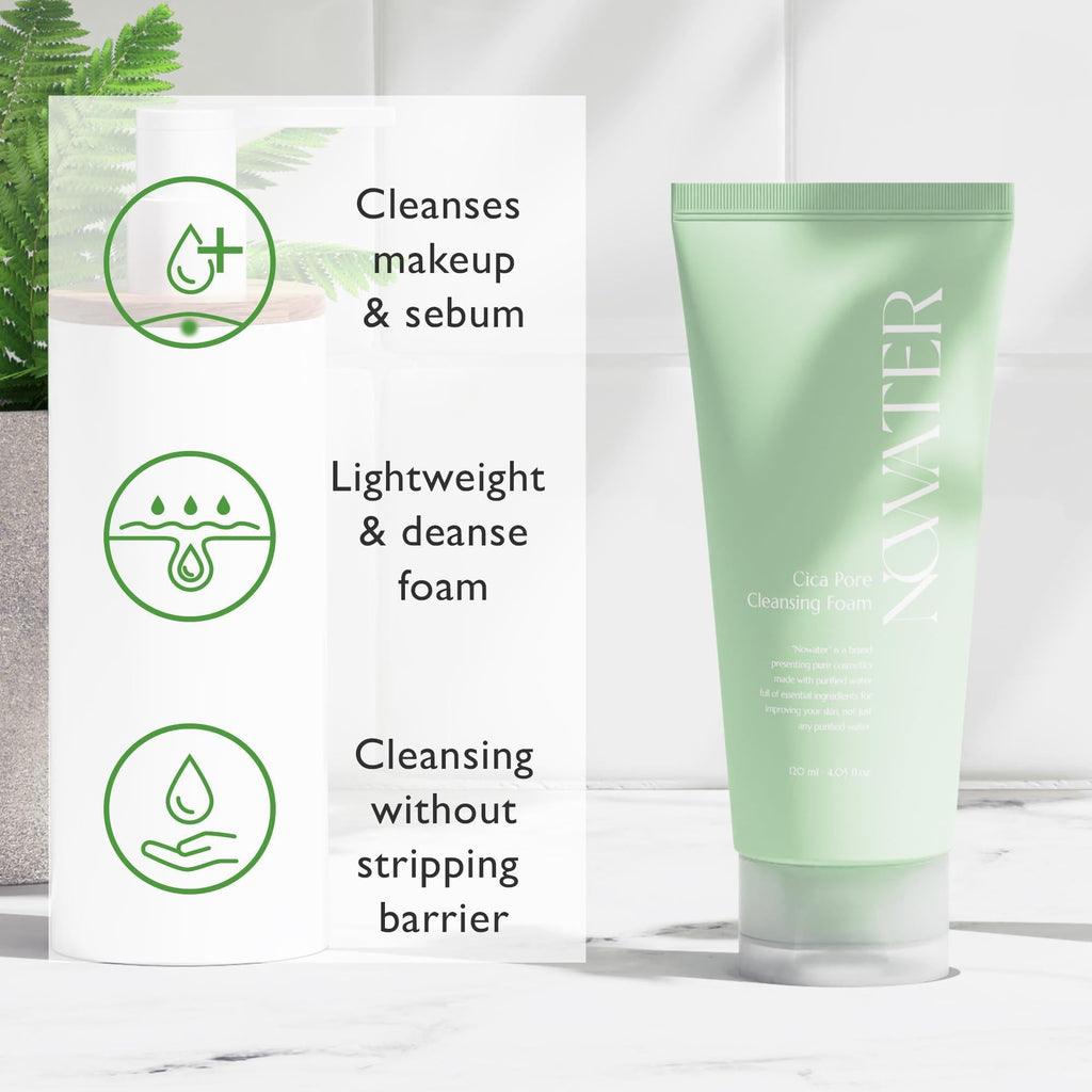 Cica Pore Cleansing Foam 4.05 fl oz Sebum Control Hyaluronic Acid Aloe Daily