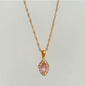 Horse Eye Zircon Titanium Necklace