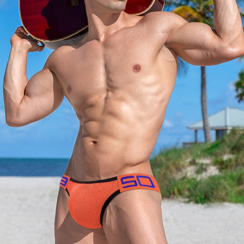 Mens Streetwear Sporty Plus-size Thong For Nightclubs