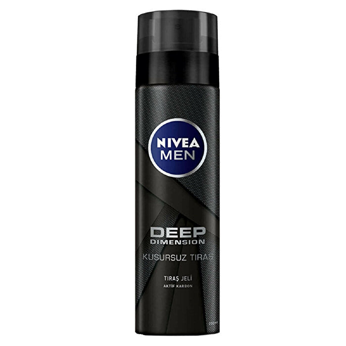 NIVEA Men Deep Dimension Shaving Gel 200ml - With Active Charcoal