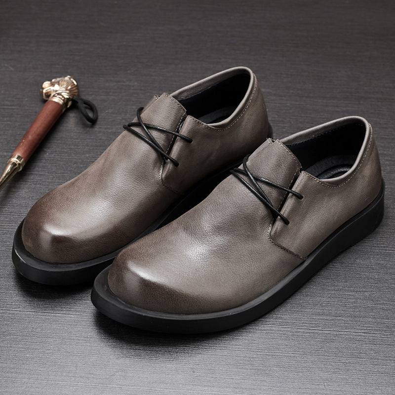 Mens Breathable Casual Leather Shoes