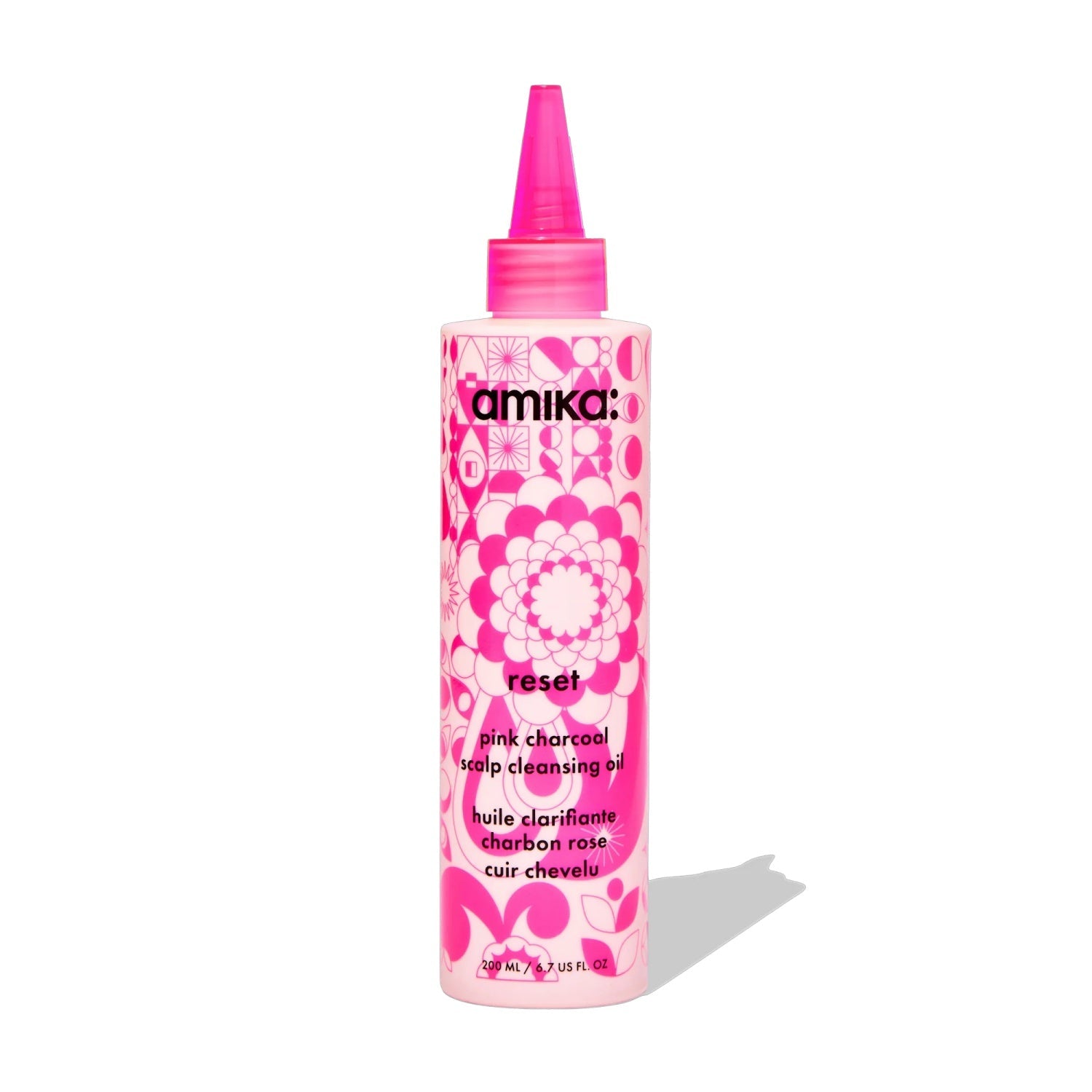 Amika Reset Pink Charcoal Scalp Cleansing Oil 6.7 Oz