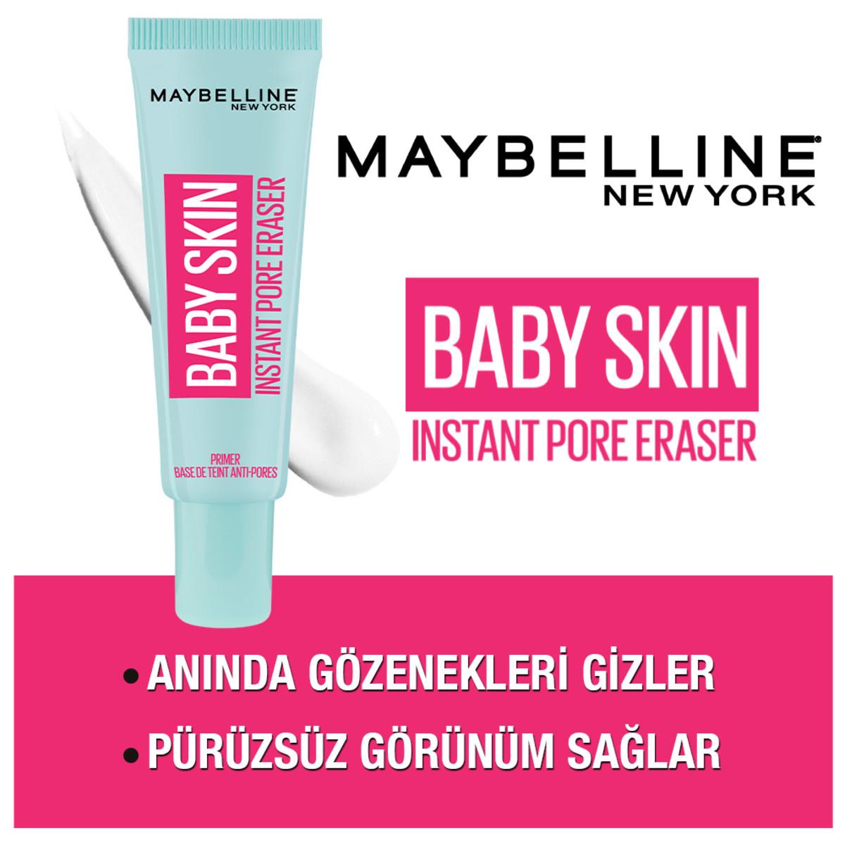 Maybelline Baby Skin: Poreless Skin Makeup Base & Pore Minimizer - Lightweight Formula for Smooth, Flawless Finish