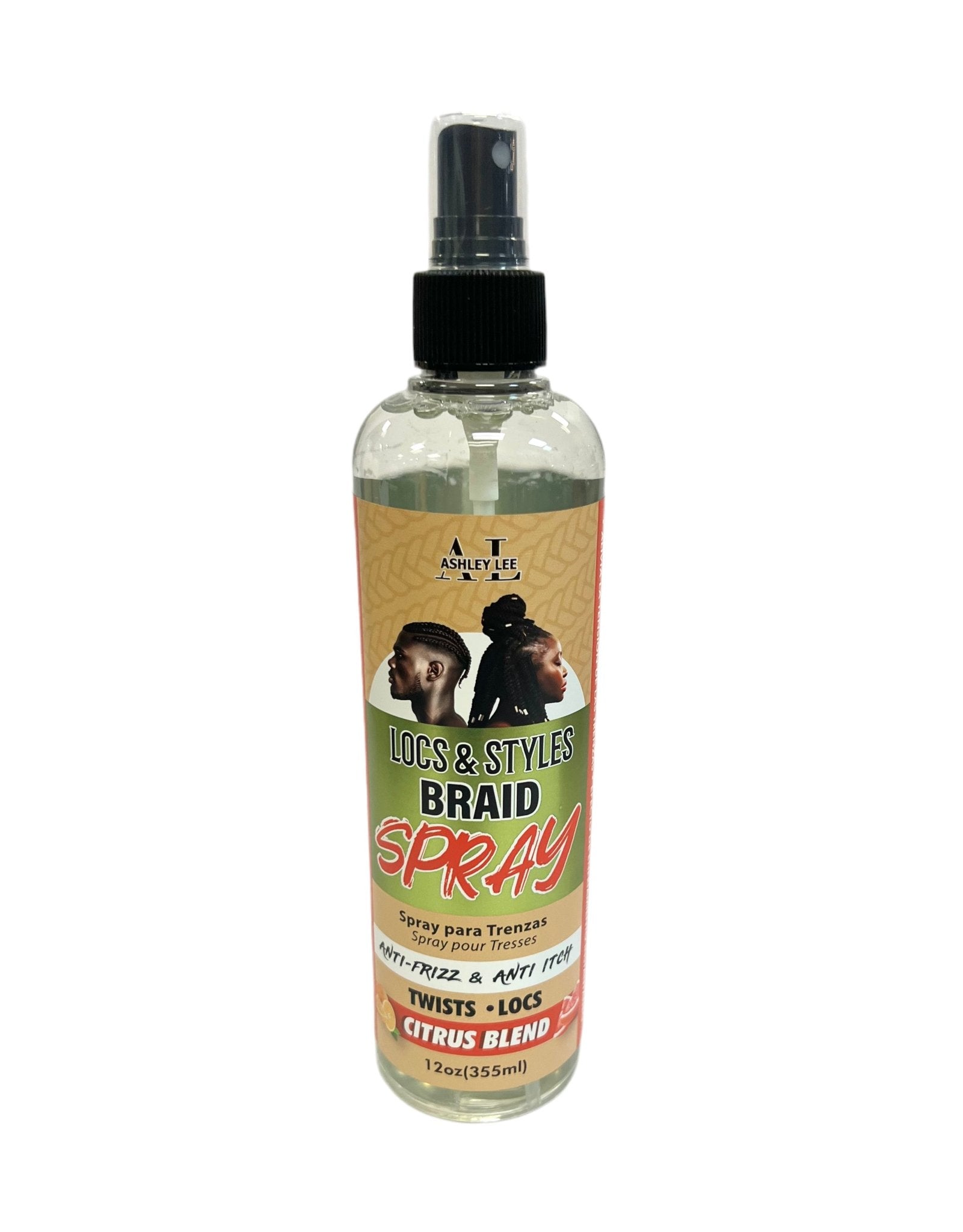 Ashley Lee Locs & Styles Braid Spray, Twists & Locs (Citrus Blend), 12 fl oz