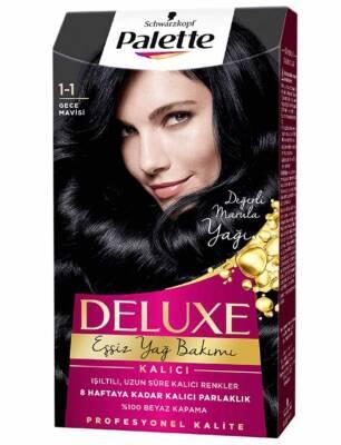 Palette Deluxe Blue Hair Dye - Long-Lasting, Nourishing, Vibrant Color for Grey Hair Coverage