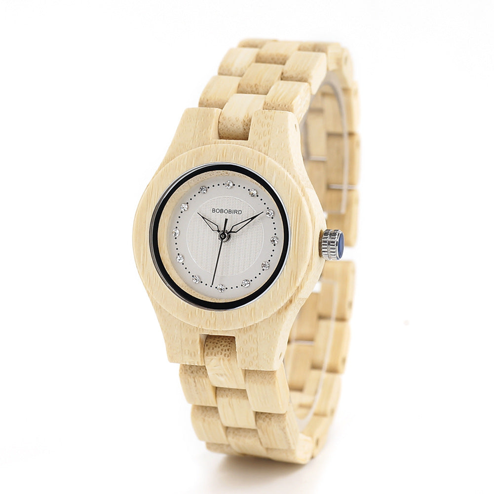 Mens And Womens Minimalist Casual Retro Wooden Watch