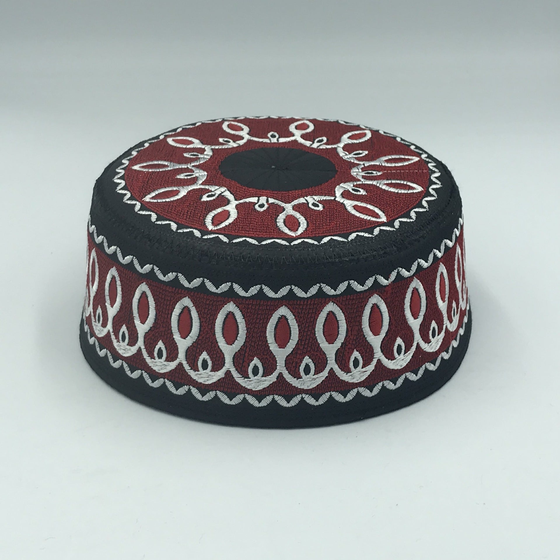 Baby Embroidered High-End Flat-Crown Round-Edge Ethnic-Style Saudi Cap