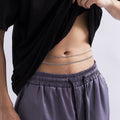 Twisted-link Double-layered Couple Waist Chain