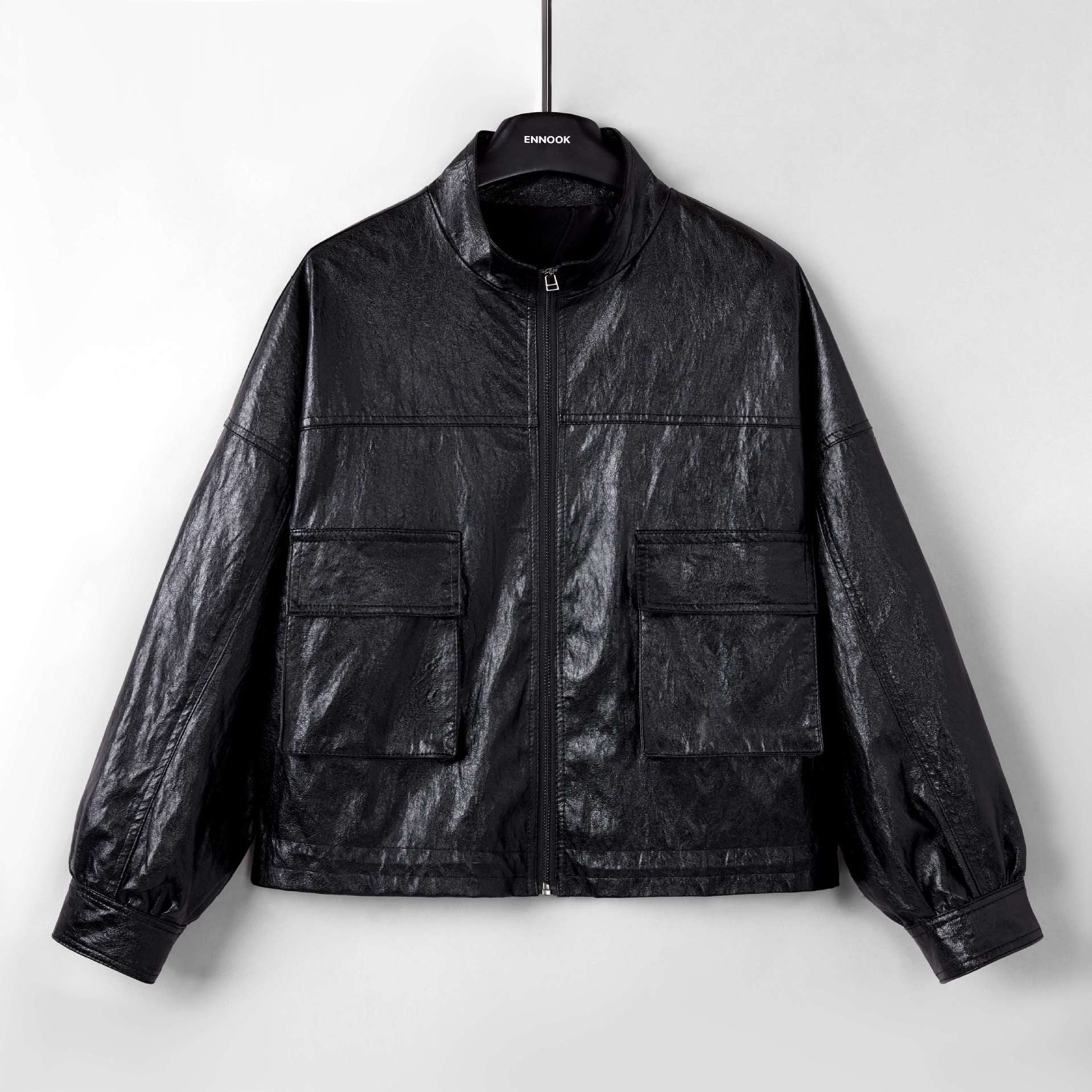 Women's Leather Top Loose All-matching European And American Style Short Coat