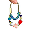 Crystal Bead Heart-shaped Bag Charm