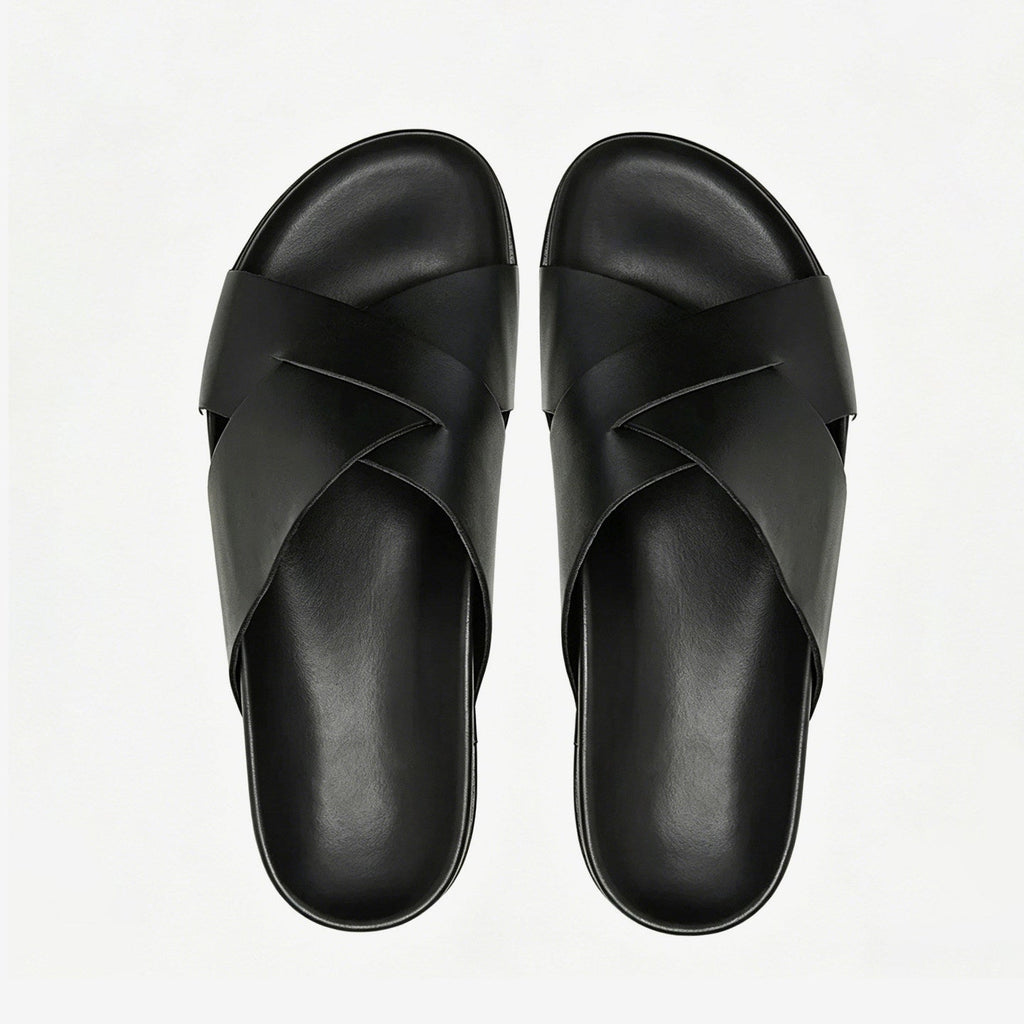Men's Summer Breathable Cross-style Casual Fashionable Open-toe Slippers