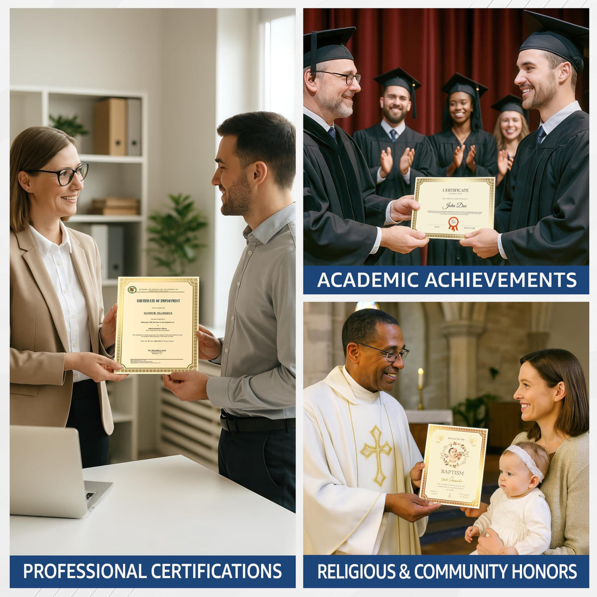 100 Certificate Paper 8.5 x 11 for Printing Blank Certificate Papers for Award Certificates Diploma Paper Premium Gold Foil Award Papers Cardstock for Awards Certificates Graduation