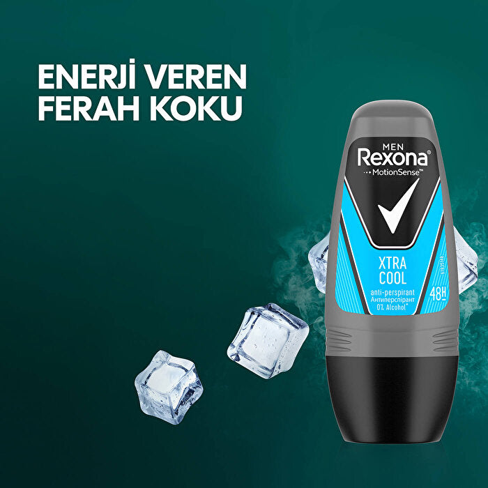 Rexona Men Roll On Extra Cool 50ml - Long-Lasting Deodorant | Fresh Scent