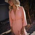V-neck Waist-controlled Slimming Casual Jumpsuit
