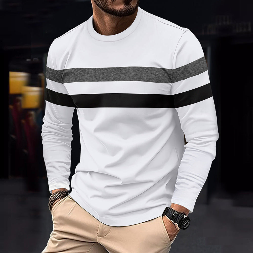 Men's Casual Round Neck Long Sleeve Tee