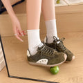 New Summer Women's German Trainer Shoes, Lace-Up Platform Height Increasing Versatile Casual Sneakers