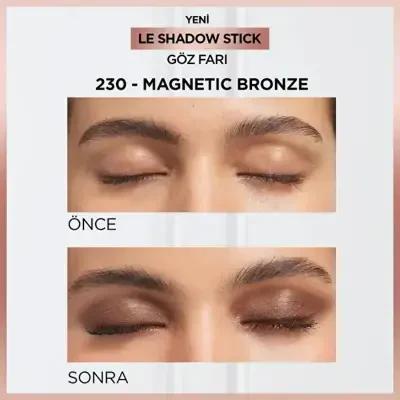 Loreal Paris Le Shadow Stick: Magnetic Bronze Eyeshadow - Creamy, Shimmering, Long-Lasting, Easy to Apply Bronze Eyeshadow Stick