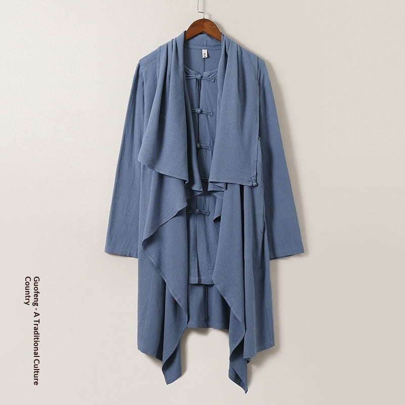 Linen Hanfu Casual-style Trench Coat Tang-style Shirt