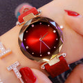 Fashionable Leather Belt Casual Colorful Womens Quartz Watch