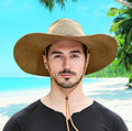 Mesh Big Brim Straw Hat Men’s Sun Protection