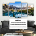 5 Piece Canvas Wall Arts Moraine Lake And Mountain Living Room