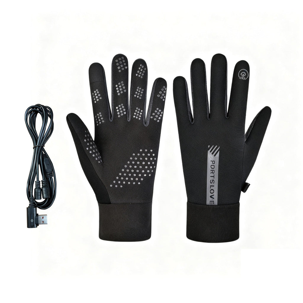 Outdoor Waterproof USB Three-Setting Temperature-Controlled Heated Gloves