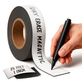 Magnetic Dry Erase Tape 25 Feet 1 Inch White Magnetic Strip Blank Magnets to Write On Dry Erase Strips Magnet Tape Roll Custom Writable Flexible Tape for Whiteboards Shelves Bus Seats Lockers