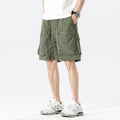 Ice-silk Work Shorts For Men Summer Thin Mid-length Pants