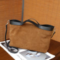 Autumn And Winter New Matte Cowhide Tote Bag, Simple And Versatile, Large Capacity Handbag, Commuting Crossbody Real Leather Women's Bag