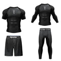 3D Printing Quick-drying Stretch Outdoor Fitness Basketball Sports Tights 4 PCs Set