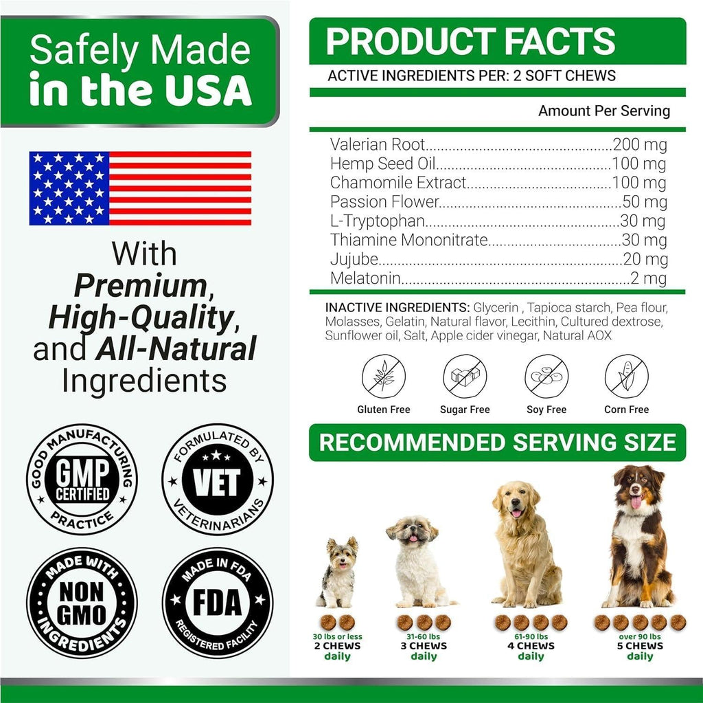 Hemp Calming Chews for Dogs 2-Pack