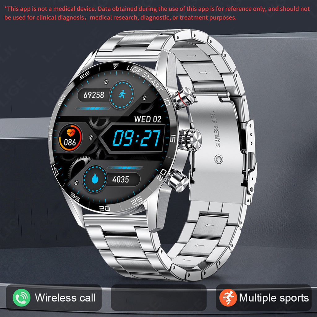 Multifunctional Bluetooth Smartwatch For Men With Blood Pressure And Heart Rate Monitoring