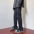 High-end Wide Leg Slimming Motorcycle Stitching Jeans