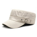 Mens Cotton Flat-brim Baseball Cap
