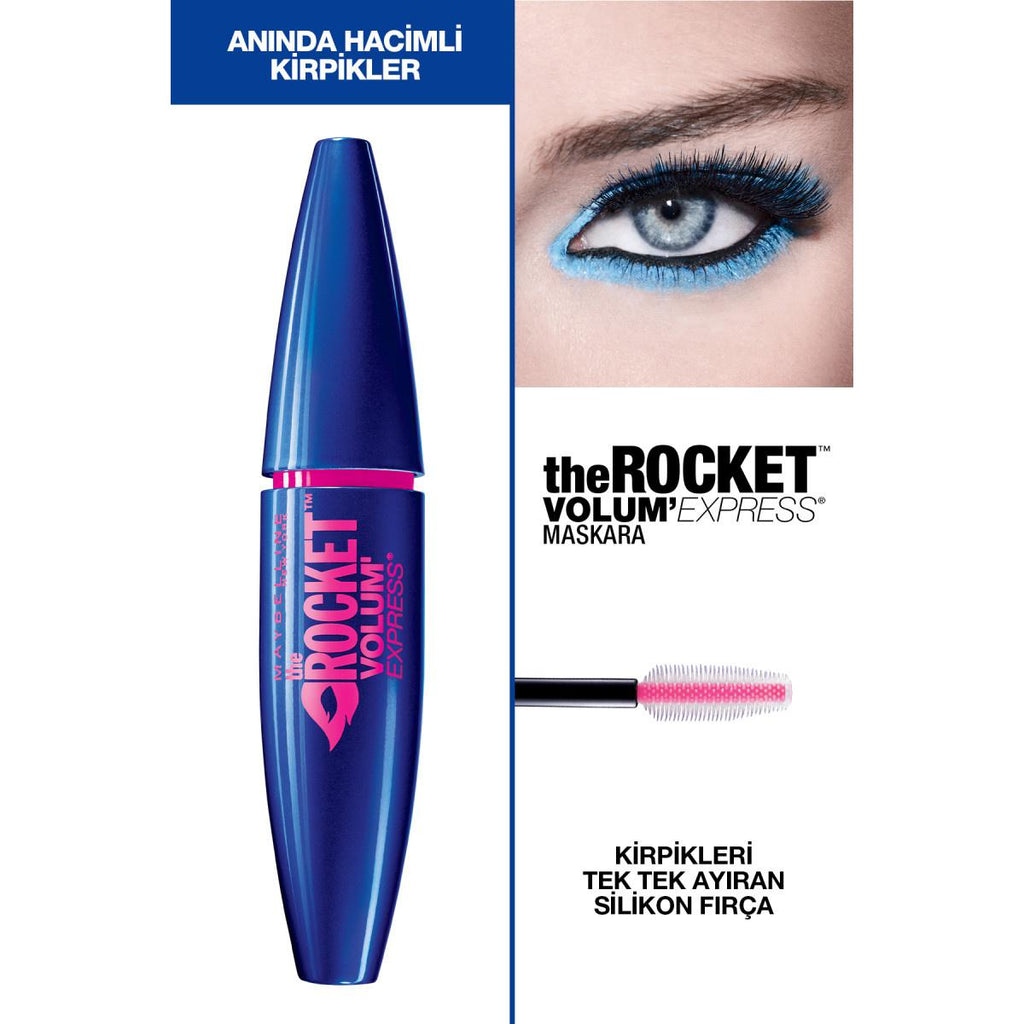 Maybelline New York Rocket Volume Mascara - Volumizing Black Mascara for Dramatic Eye Makeup