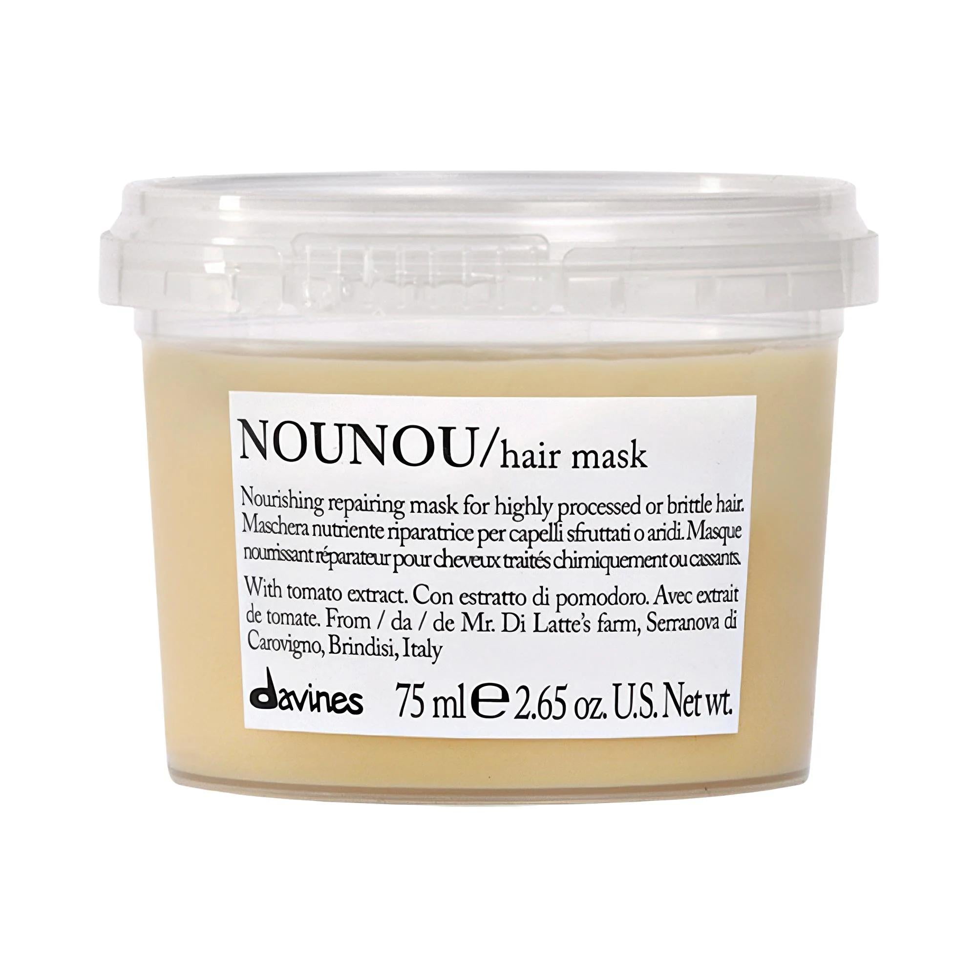 Davines NOUNOU Repair Hair Mask: Deeply Hydrating Treatment for Damaged, Bleached & Dry Hair - Sulfate-Free, Color Safe