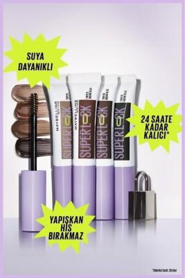 Maybelline Super Lock Brow Glue - Medium Brown Tinted Eyebrow Mascara, Long Lasting Brow Shaping & Setting Gel
