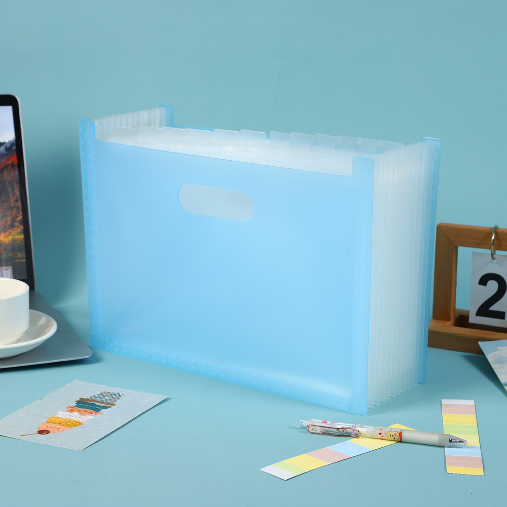 Vertical organ bag-horizontal style-13 squares-blue-1 piece